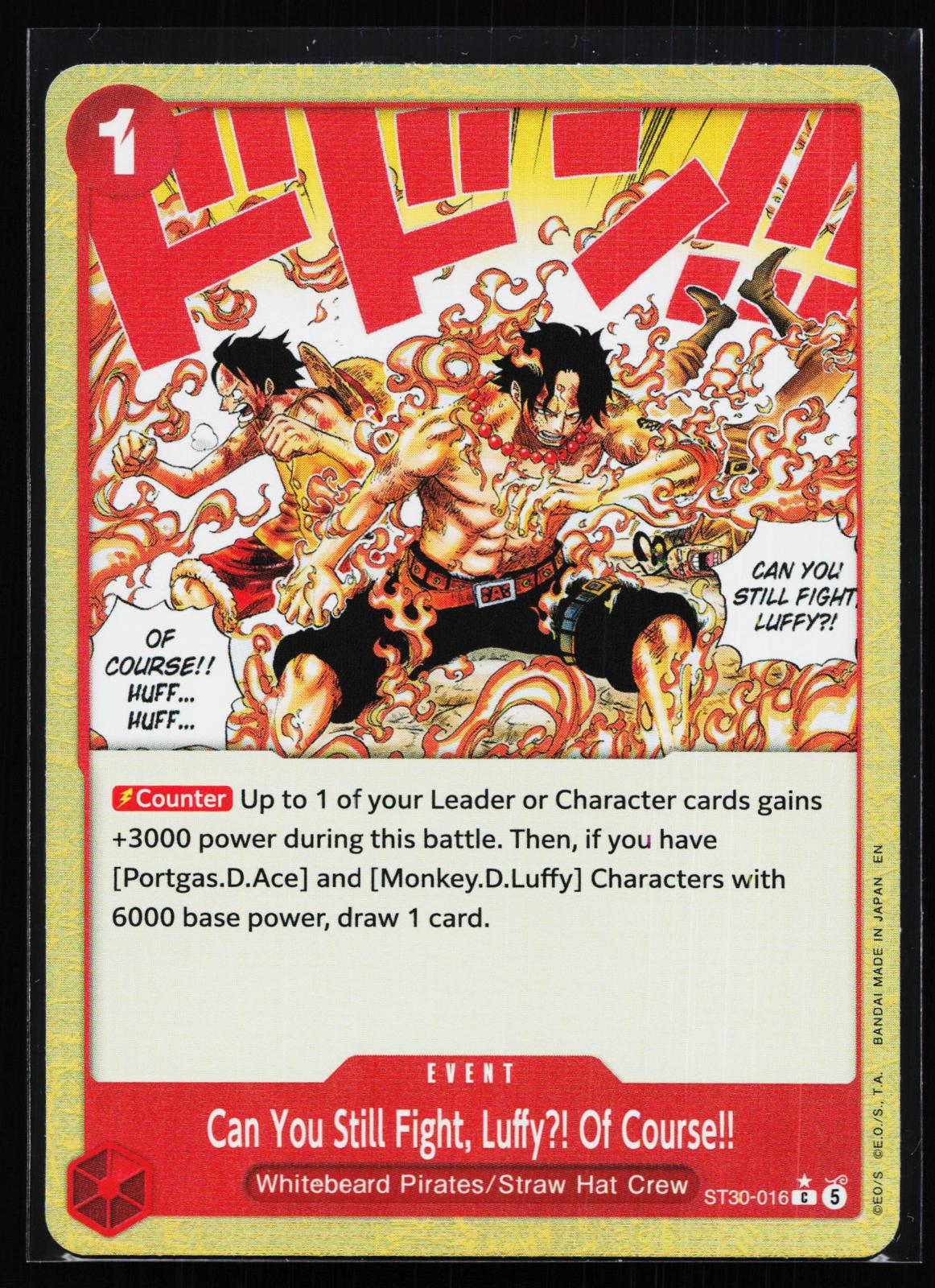 Starter Deck EX: Luffy & Ace ST30-016 Can You Still Fight, Luffy?! Of Course!!