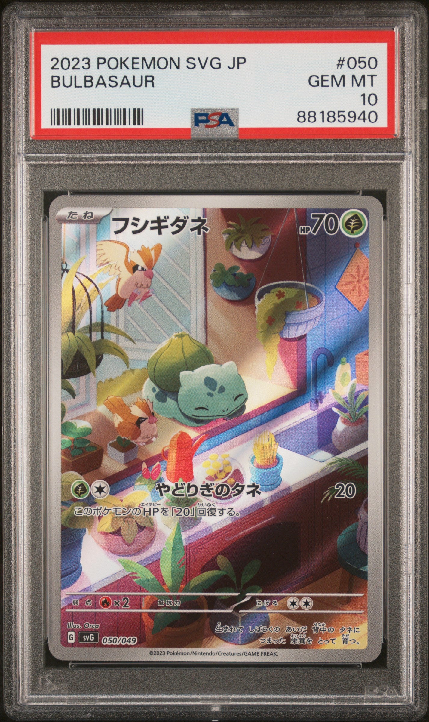 Pokémon Japanese - Bulbasaur SVG 050/049 (Art Rare) - PSA 10 (GEM MINT)