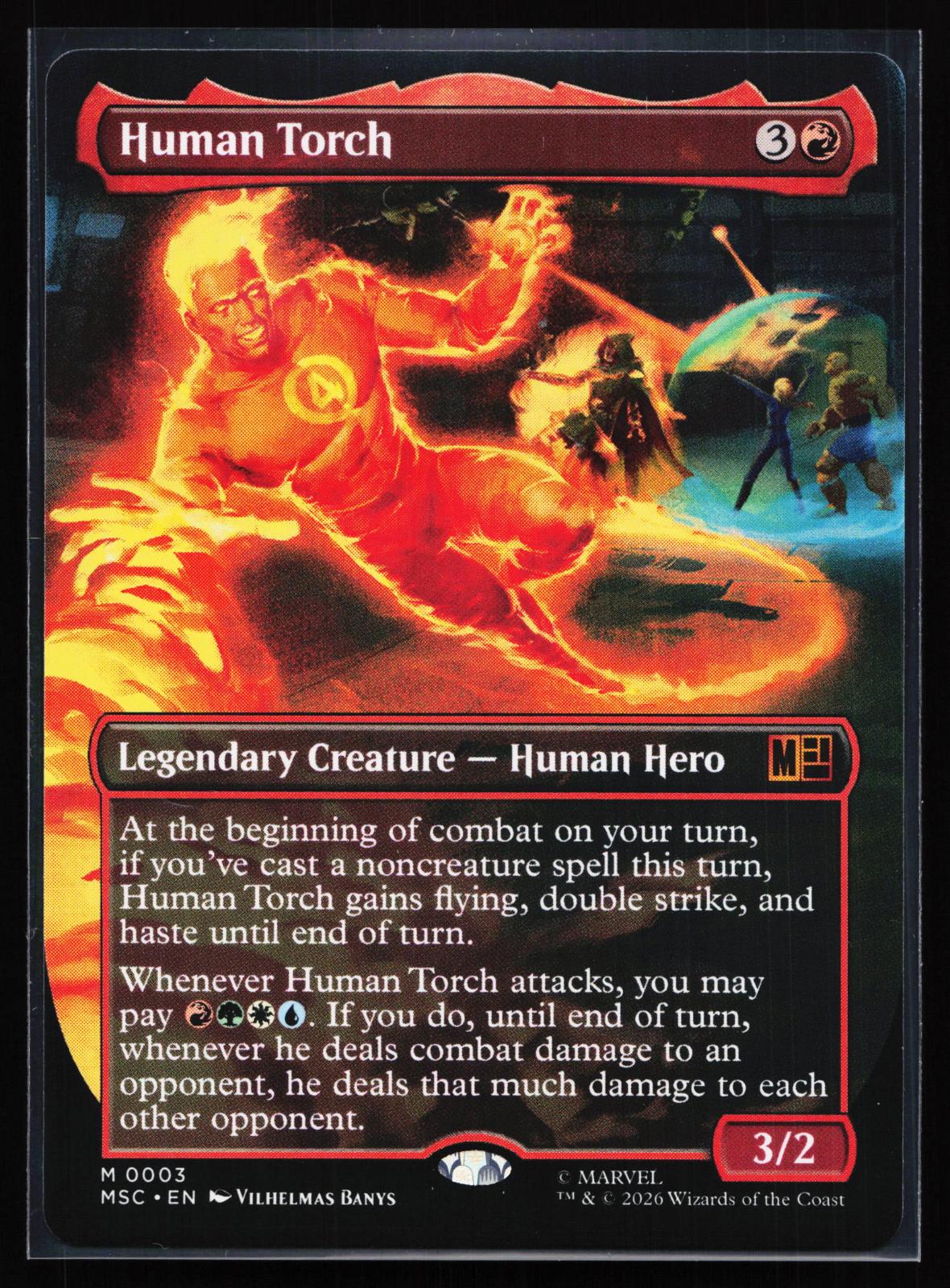 Commander: Marvel Super Heroes 3 Human Torch (Borderless) Mythic