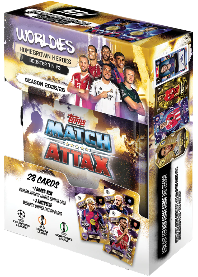 2025-26 Topps Match Attax UEFA Club Competitions Soccer Mini Tin - Homegrown Heroes