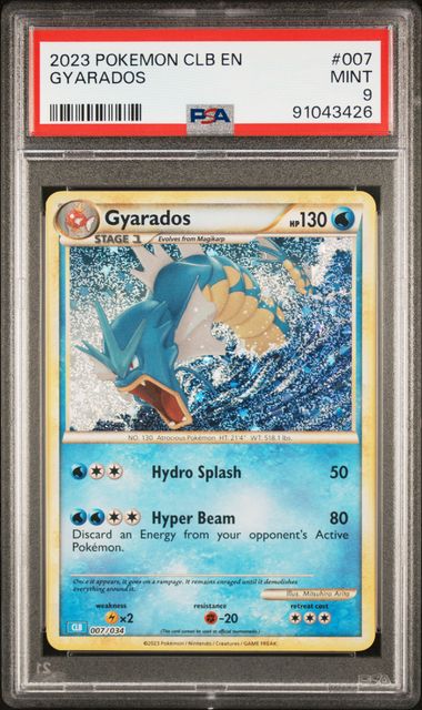 Pokémon - Gyrados CLB 007/034 (Classic - Blastoise and Suicune ex Deck)- PSA 9 (MINT)