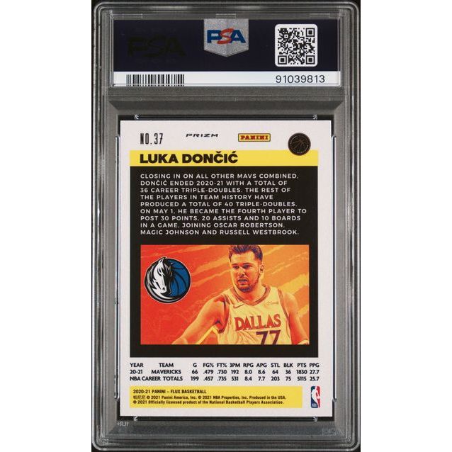 2020 NBA Flux – Luka Doncic No.37 (Pulsar) – PSA 10 (GEM MINT)