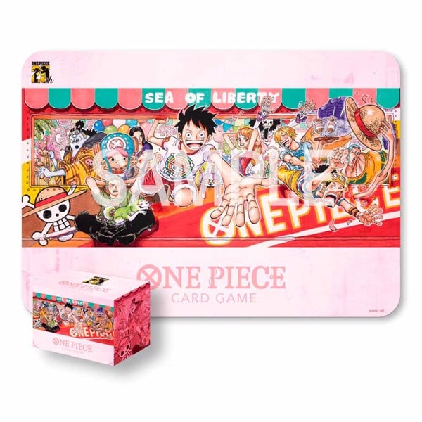 One Piece Card Game 25th Anniversary Playmat and Card Case Set