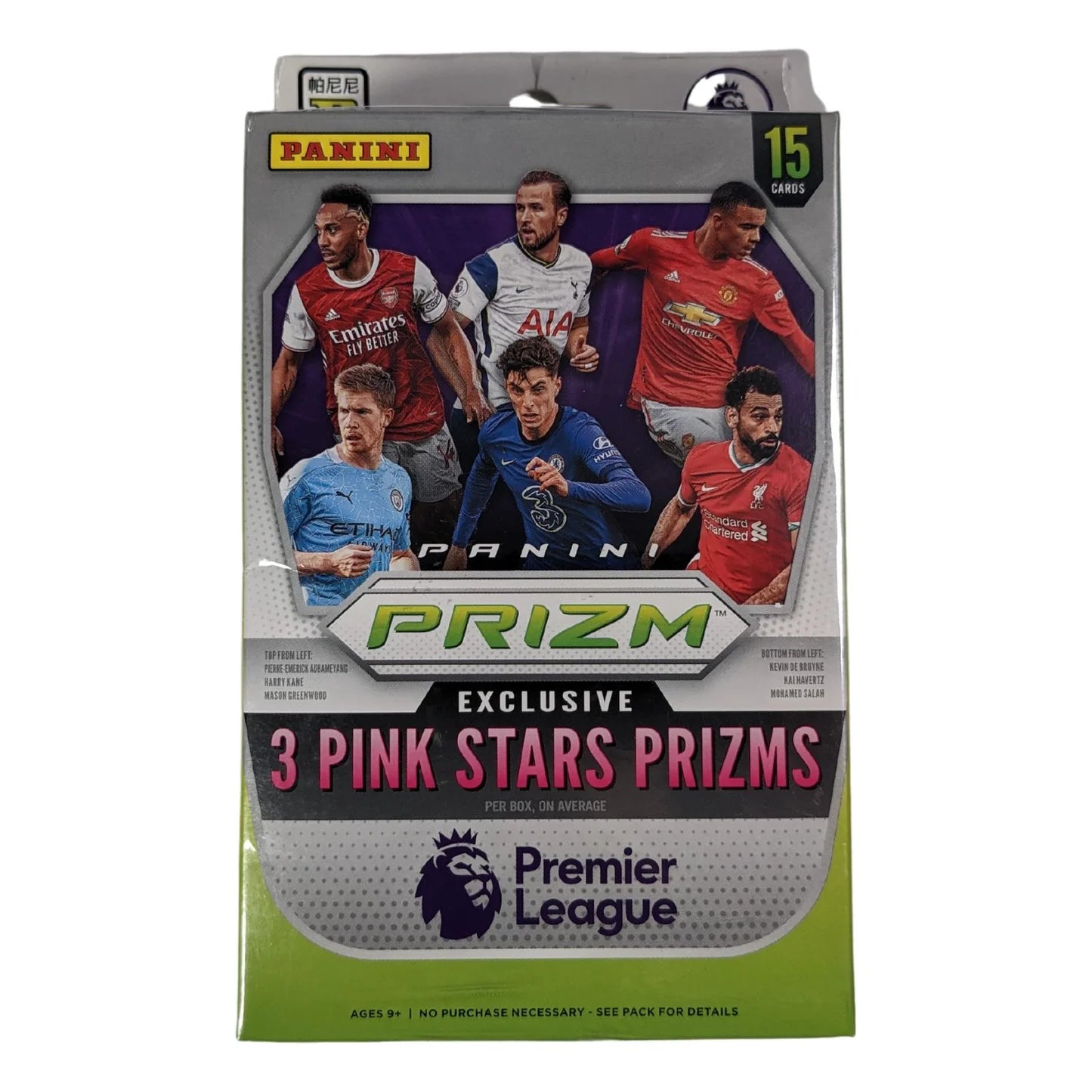 2020-21 Panini Prizm EPL Soccer Hanger Box (15 Cards)