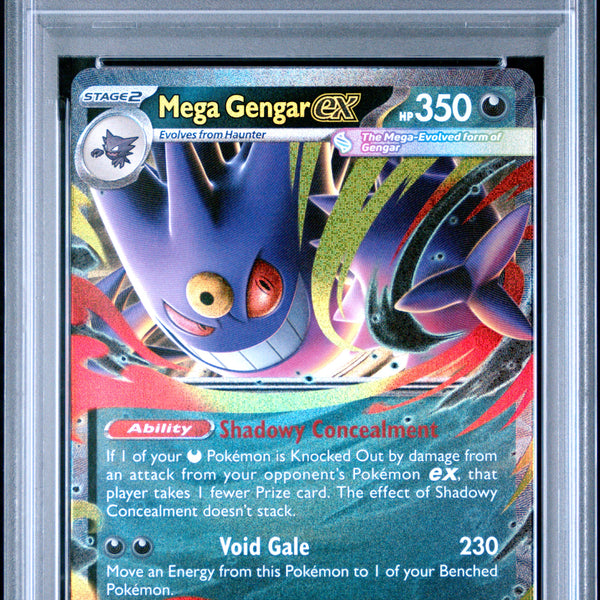 2025 Pokemon Mega Gengar EX 056/094 PFLen-Phantasmal Flames PSA 10