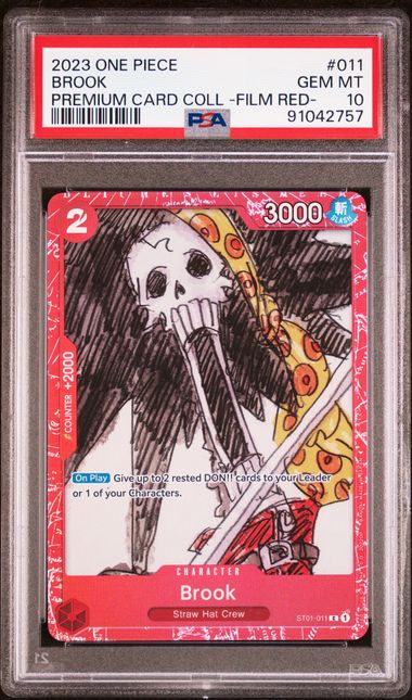 One Piece Card Game - Brook ST01-011 (-FILM RED- Premium Card Collection) - PSA 10 (GEM-MINT)
