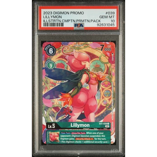 Digimon Card Game - Lillymon EX1-039 (Illustration Competition Promo Pack) - PSA 10 (GEM MINT)