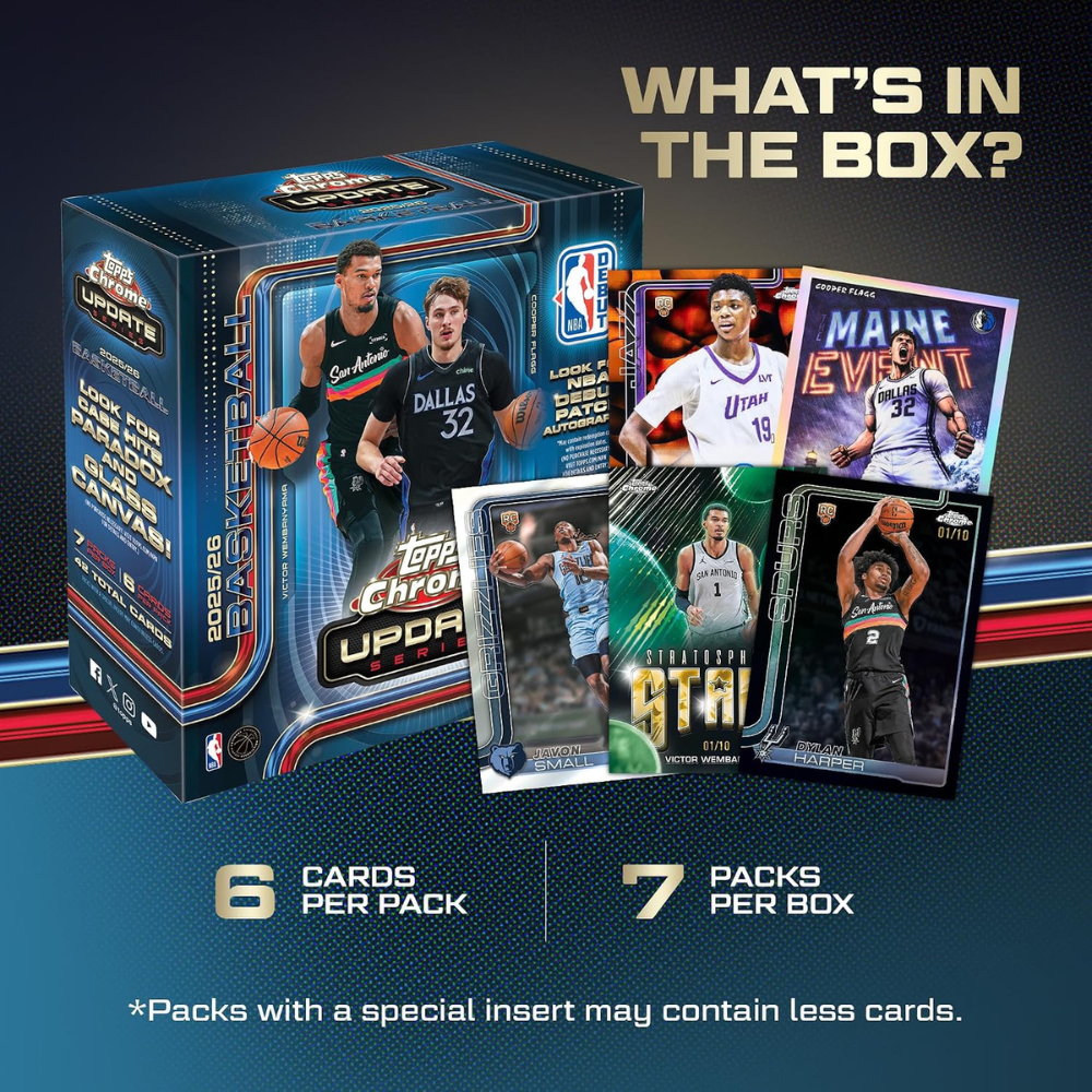 2025-26 Topps Chrome Updates Basketball Mega Box