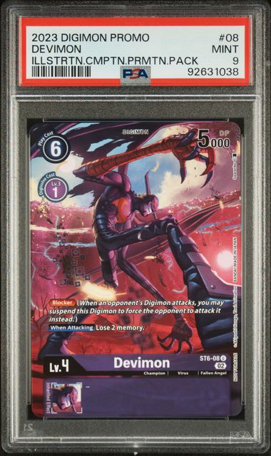 Digimon Card Game - Devimon ST6-08 (Illustration Competition Promo Pack) - PSA 9 (MINT)