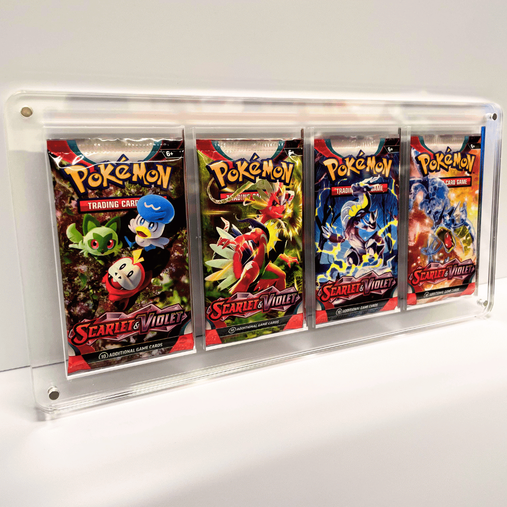 Card Bot Acrylic Case - Pokémon TCG 4-Pane Booster Pack "Art Set" Size